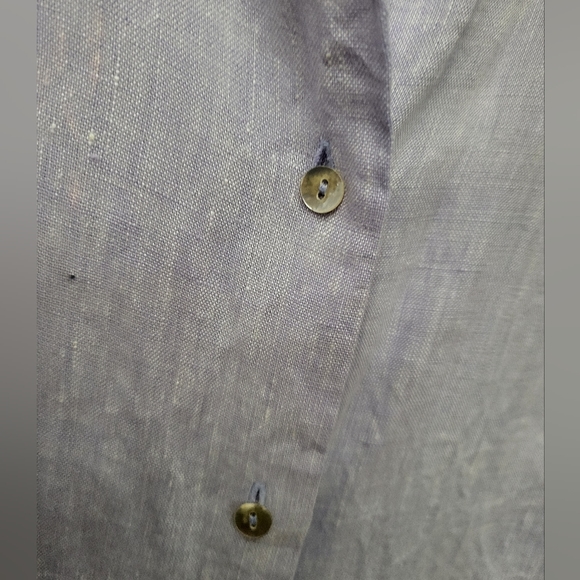 Irish Linen button shirt (bluish/lilac) - Picture 2 of 6